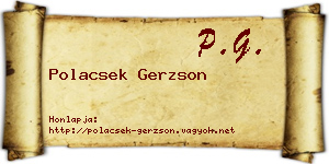 Polacsek Gerzson névjegykártya